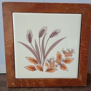 Vintage Trivet Or Wall Decor Wheat Decor